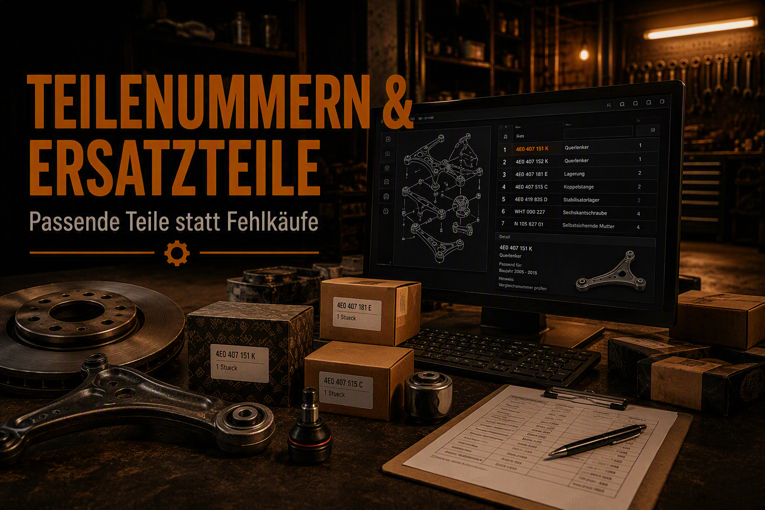 Teilenummern und Ersatzteile